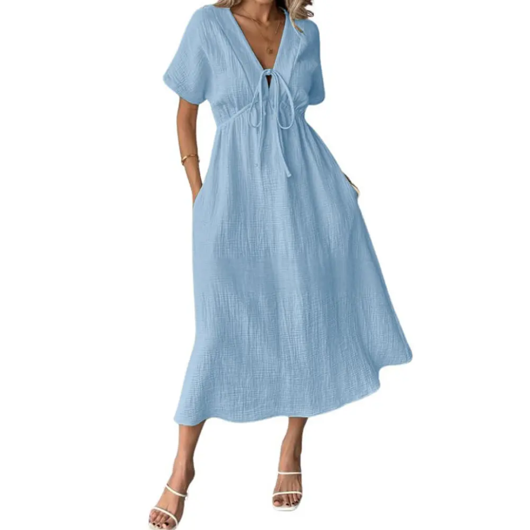 Amelia Ashcroft™ | Relaxed Linen Blend Dress