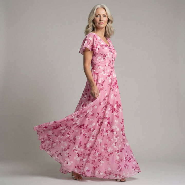 Roseline Hartwell™ | Elegant Floral Maxi Dress