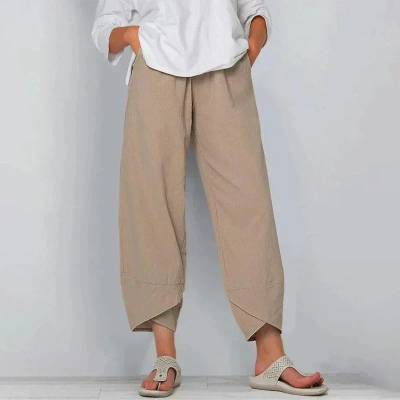 Harriet Winslow™ | Relaxed Linen-Cotton Trousers