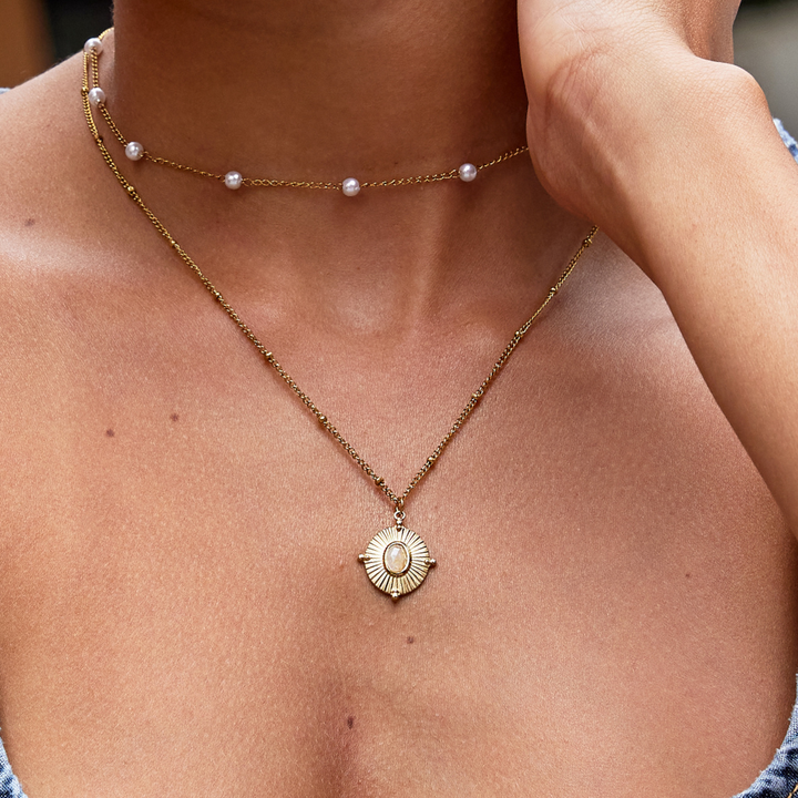 Vintage Stone Necklace Monique