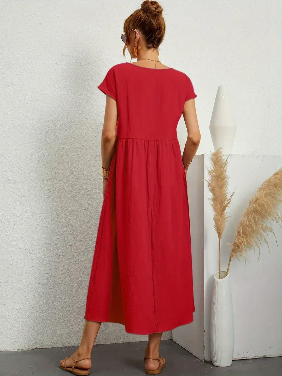 Gabrielle™ | Flowing Midi Dress – Timeless Elegance
