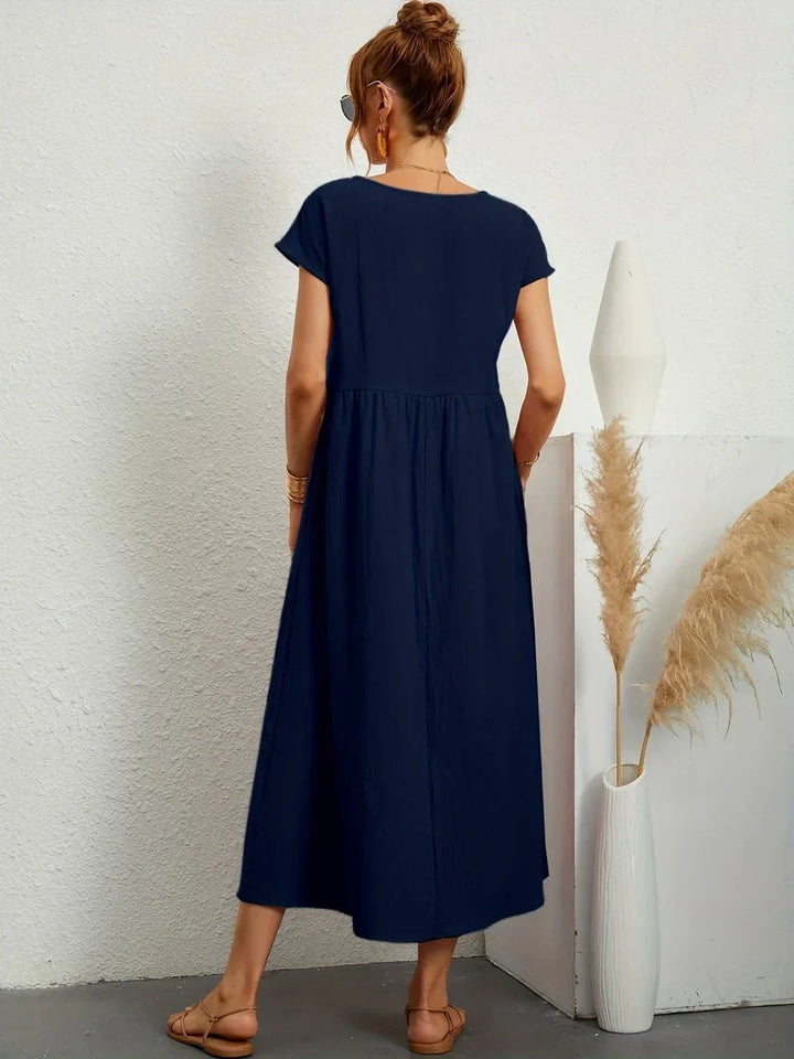 Gabrielle™ | Flowing Midi Dress – Timeless Elegance