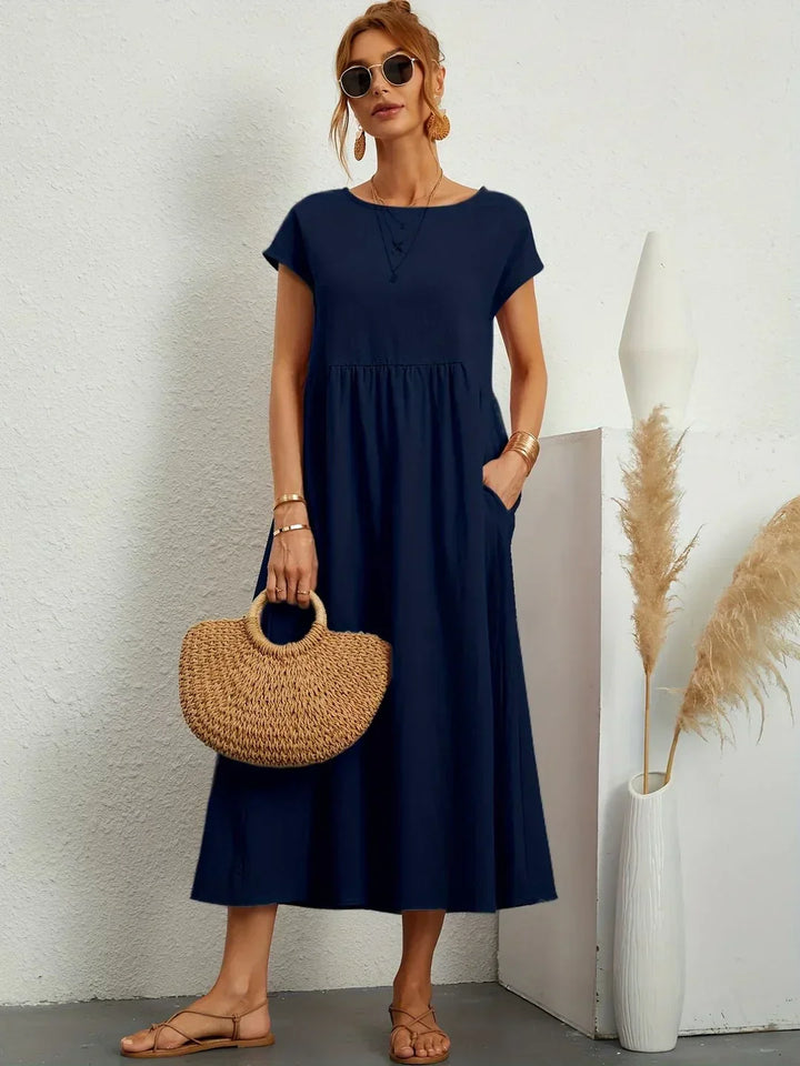 Gabrielle™ | Flowing Midi Dress – Timeless Elegance