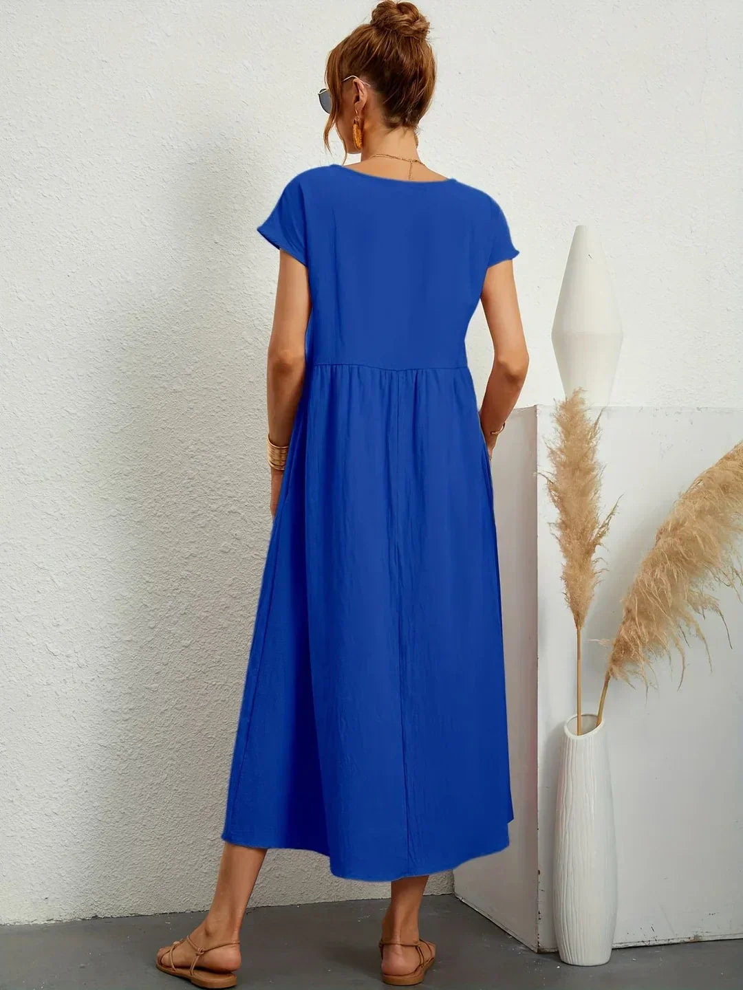 Gabrielle™ | Flowing Midi Dress – Timeless Elegance