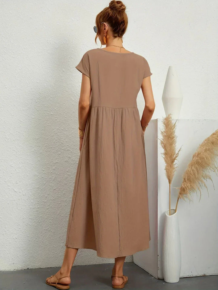 Gabrielle™ | Flowing Midi Dress – Timeless Elegance