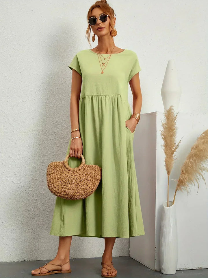 Gabrielle™ | Flowing Midi Dress – Timeless Elegance