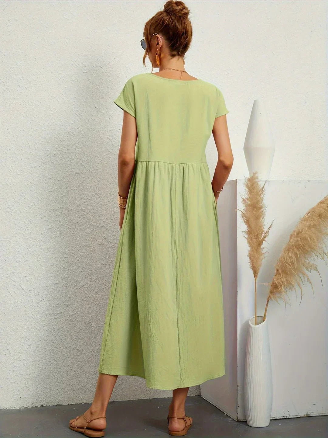 Gabrielle™ | Flowing Midi Dress – Timeless Elegance