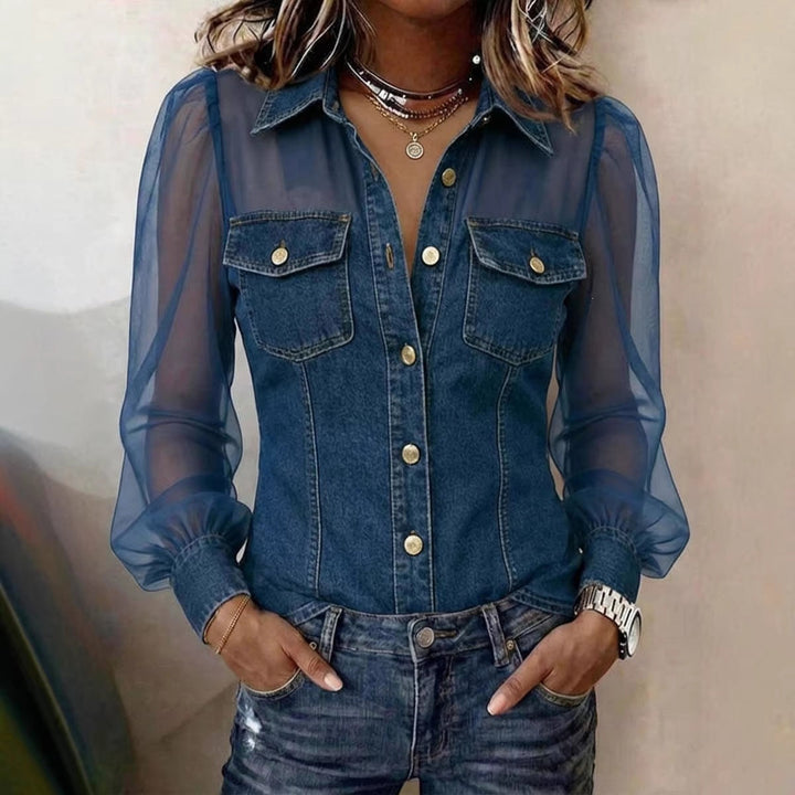 Arabella Sinclair™ | Graceful Denim Blouse