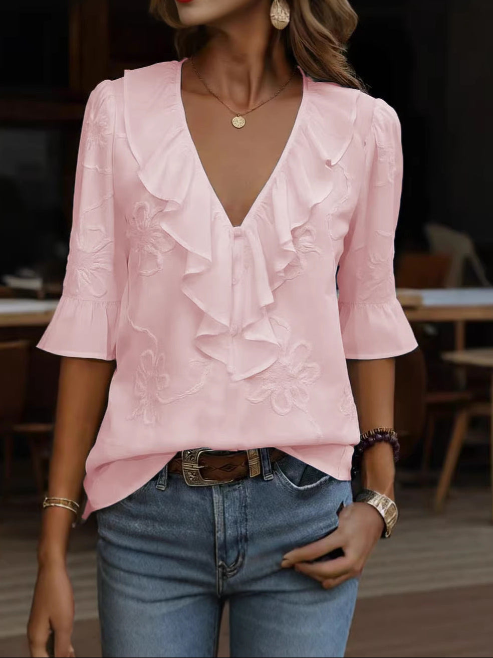 Isaline Hartwell™ | Elegant Frill Blouse