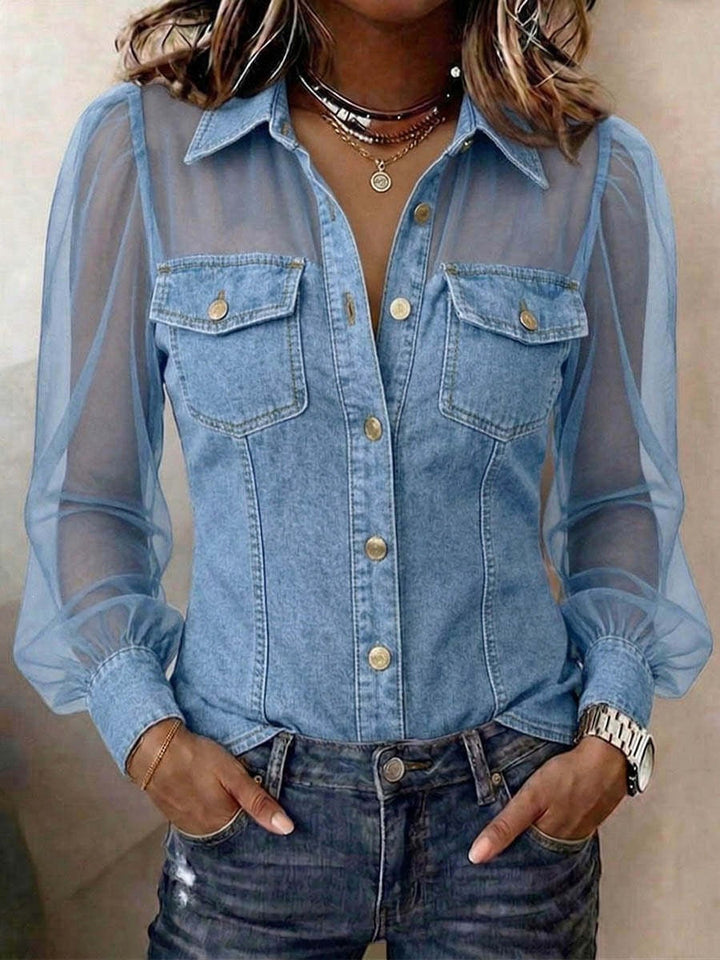 Arabella Sinclair™ | Graceful Denim Blouse