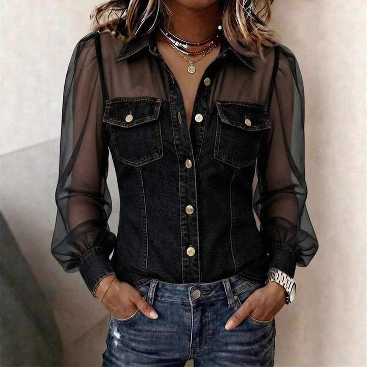 Arabella Sinclair™ | Graceful Denim Blouse