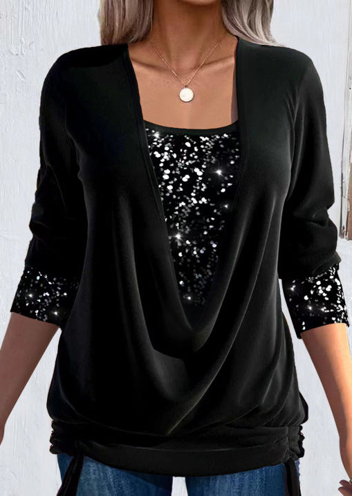 Margaret Ashcroft™ | Graceful Draped Elegance Blouse