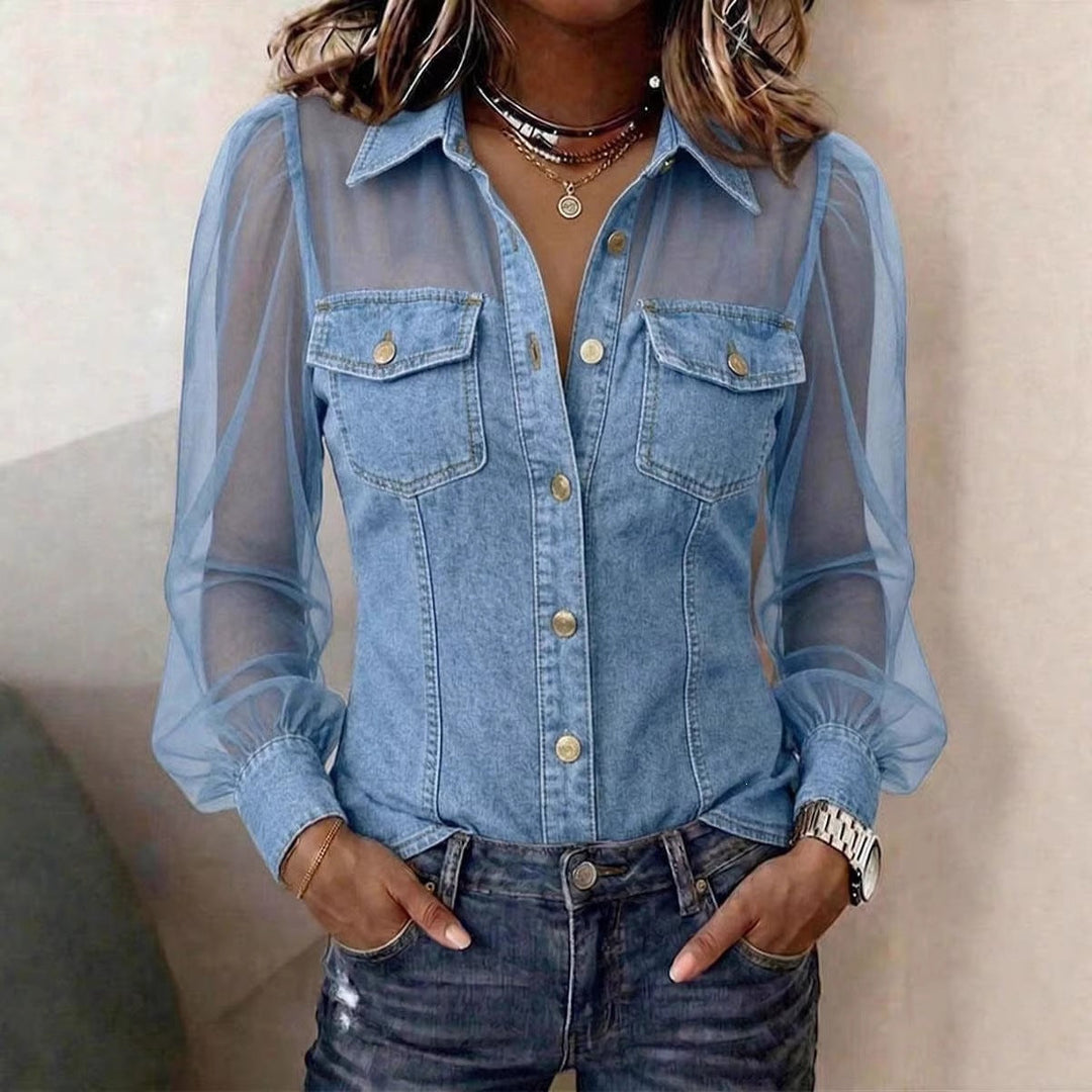 Arabella Sinclair™ | Graceful Denim Blouse