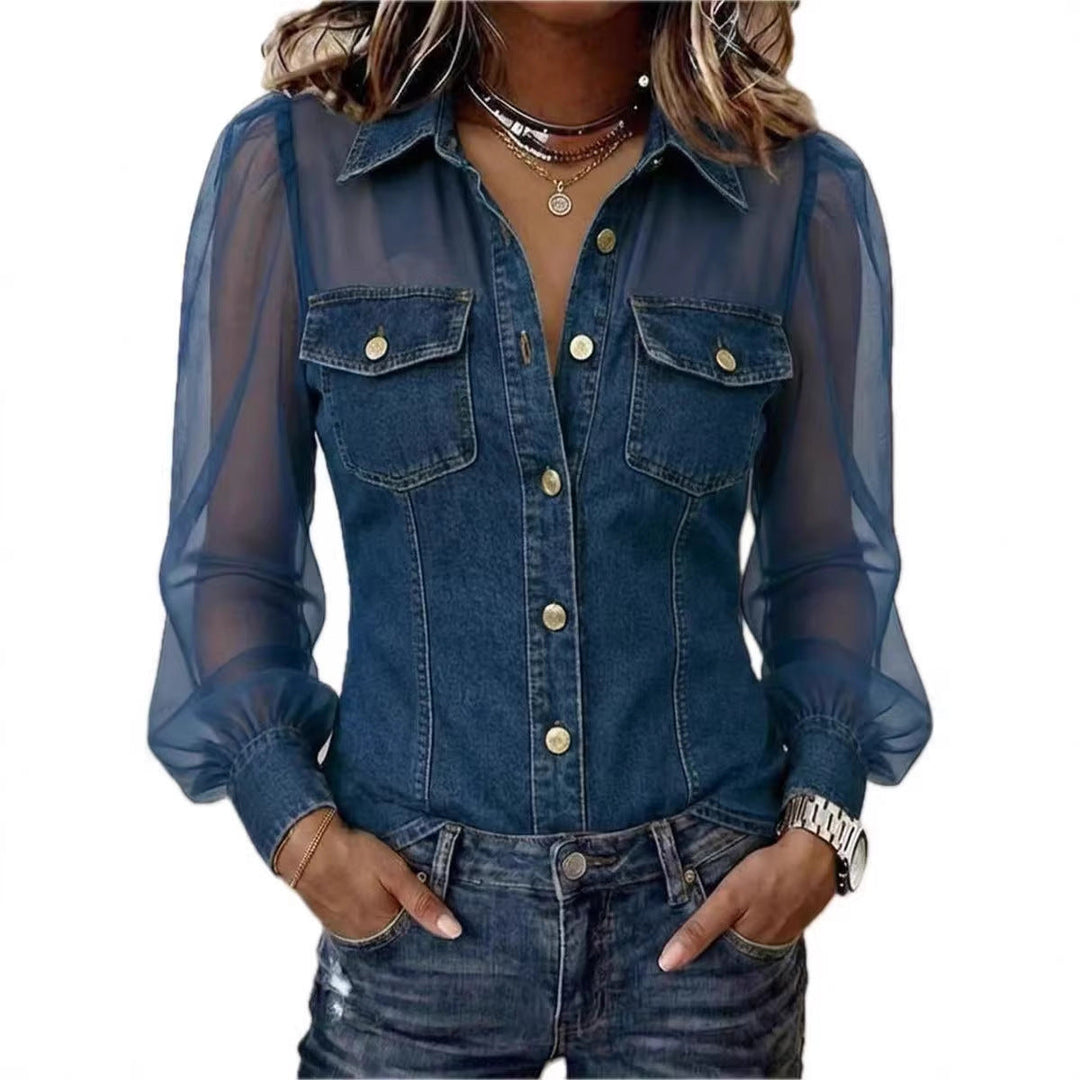 Arabella Sinclair™ | Graceful Denim Blouse