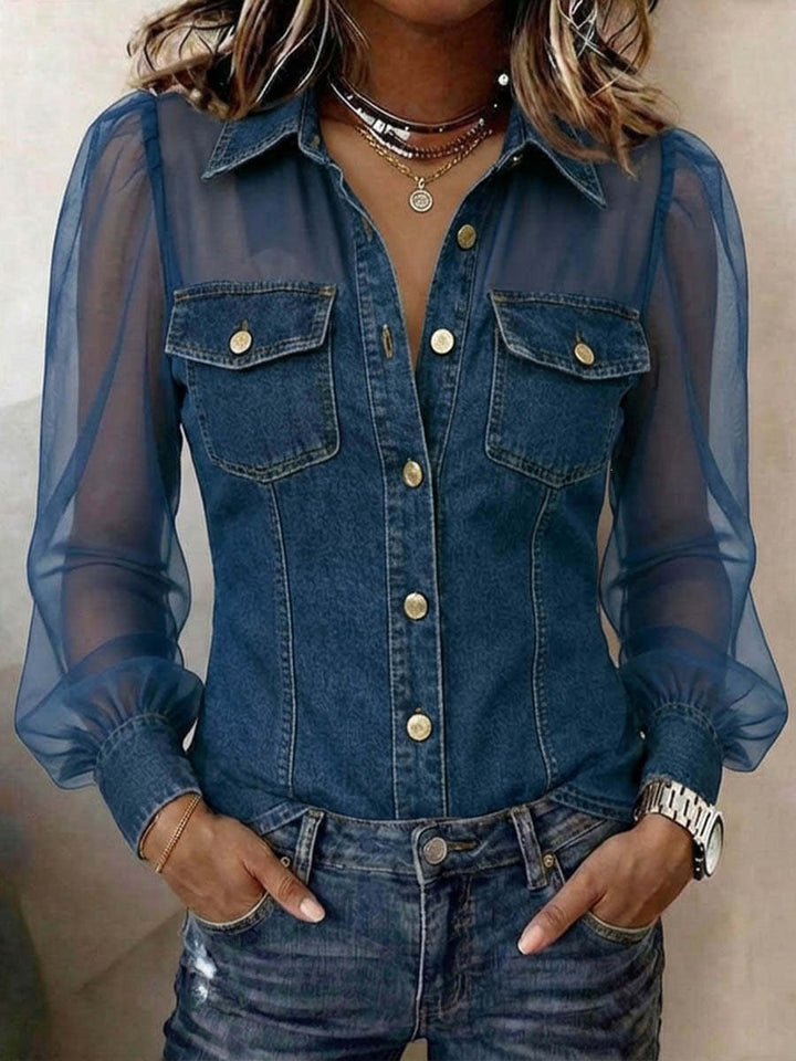 Arabella Sinclair™ | Graceful Denim Blouse