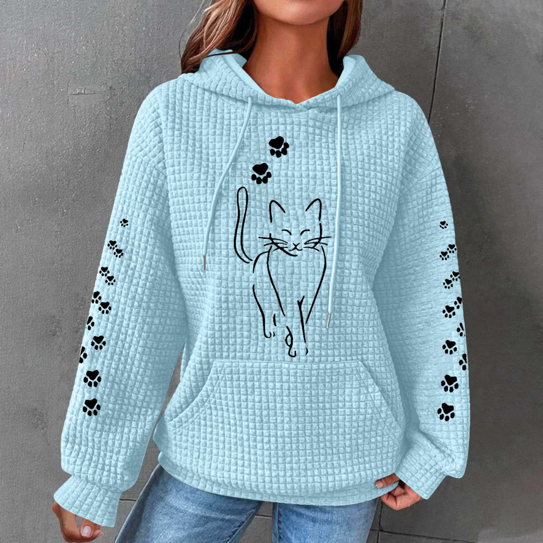 Luna Paws™ | Waffle Knit Cat Hoodie