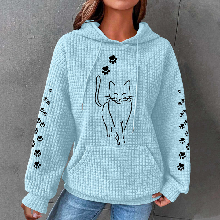 Luna Paws™ | Waffle Knit Cat Hoodie