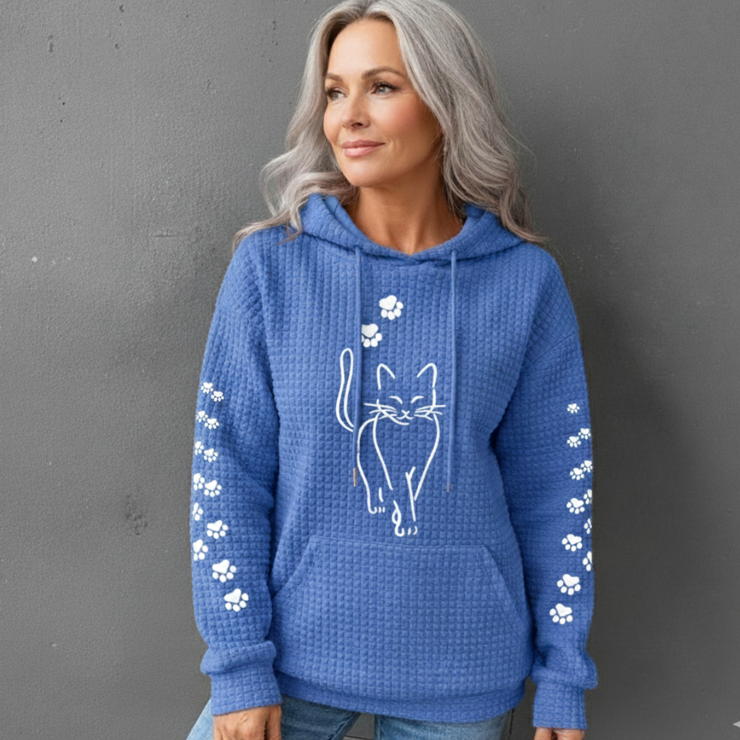 Luna Paws™ | Waffle Knit Cat Hoodie