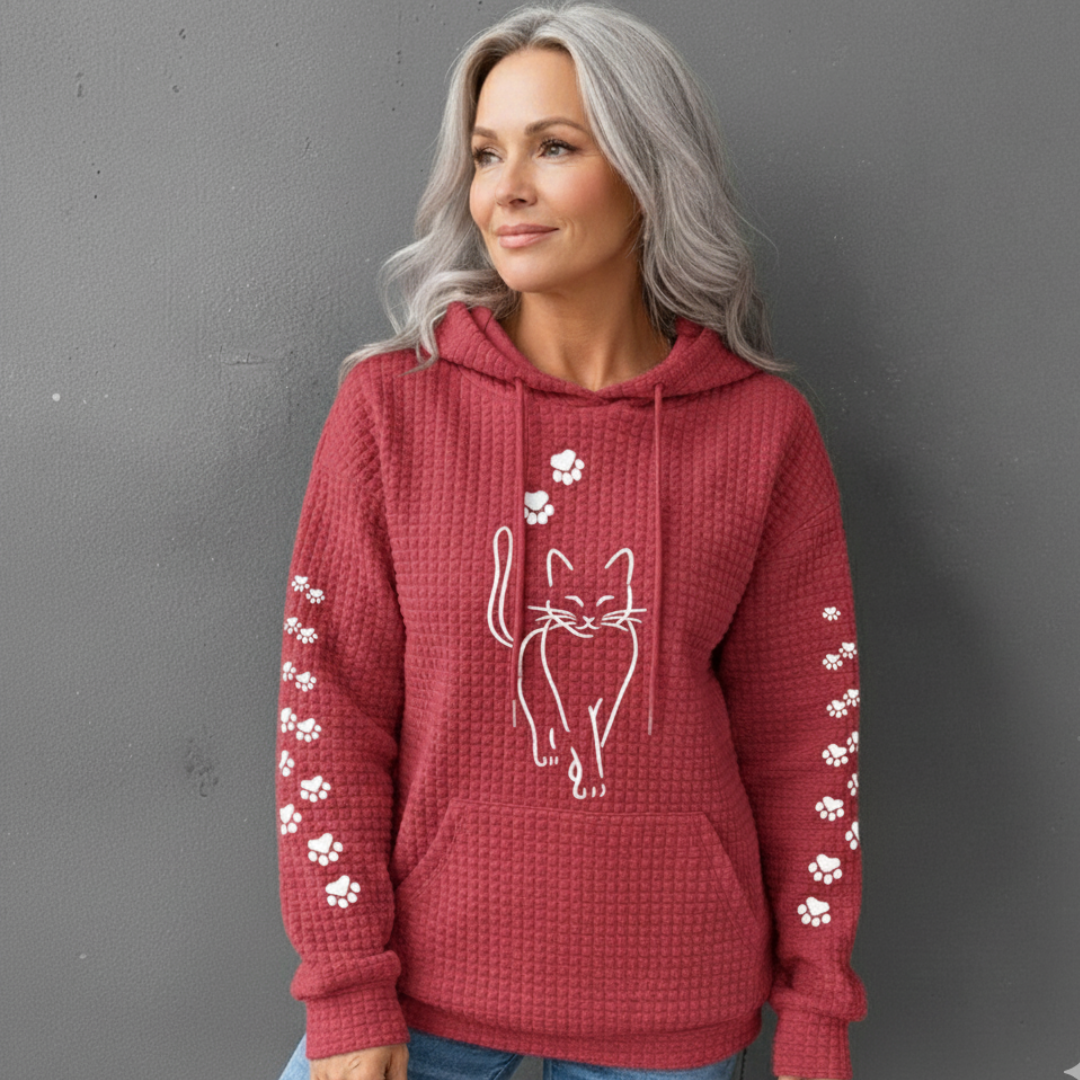 Luna Paws™ | Waffle Knit Cat Hoodie