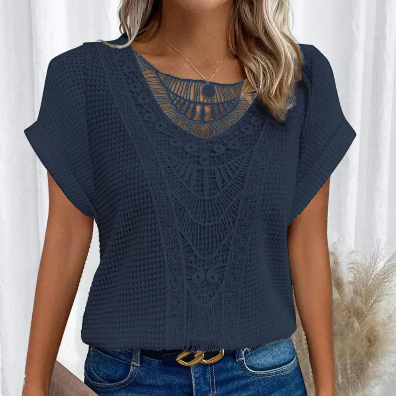 Sienna Bellamy™ | Relaxed Crochet Lace Blouse