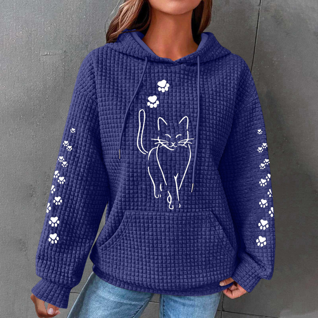 Luna Paws™ | Waffle Knit Cat Hoodie
