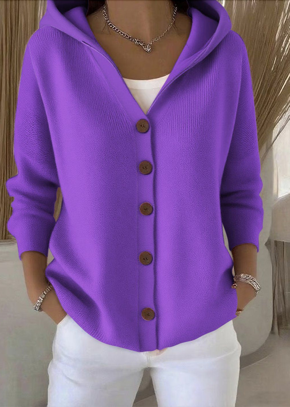 Zoey™ | Elegant Knit Hooded Cardigan