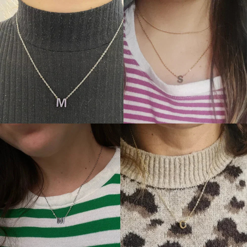 Brilliant Alphabet Pendant Necklace