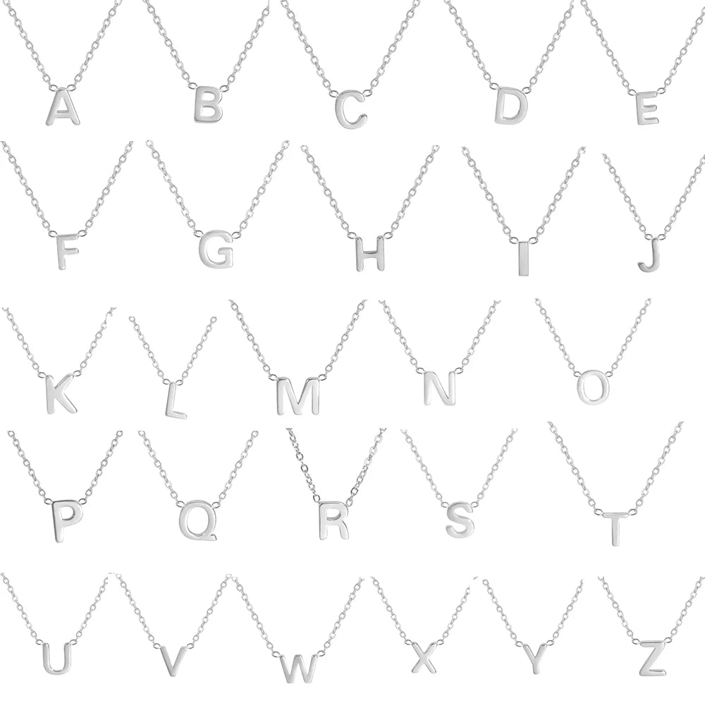 Brilliant Alphabet Pendant Necklace