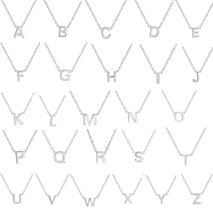 Brilliant Alphabet Pendant Necklace