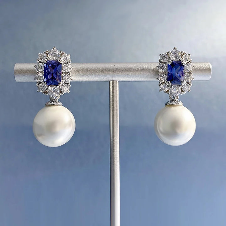 Elowyn Marquart Pearl & Sapphire Earrings