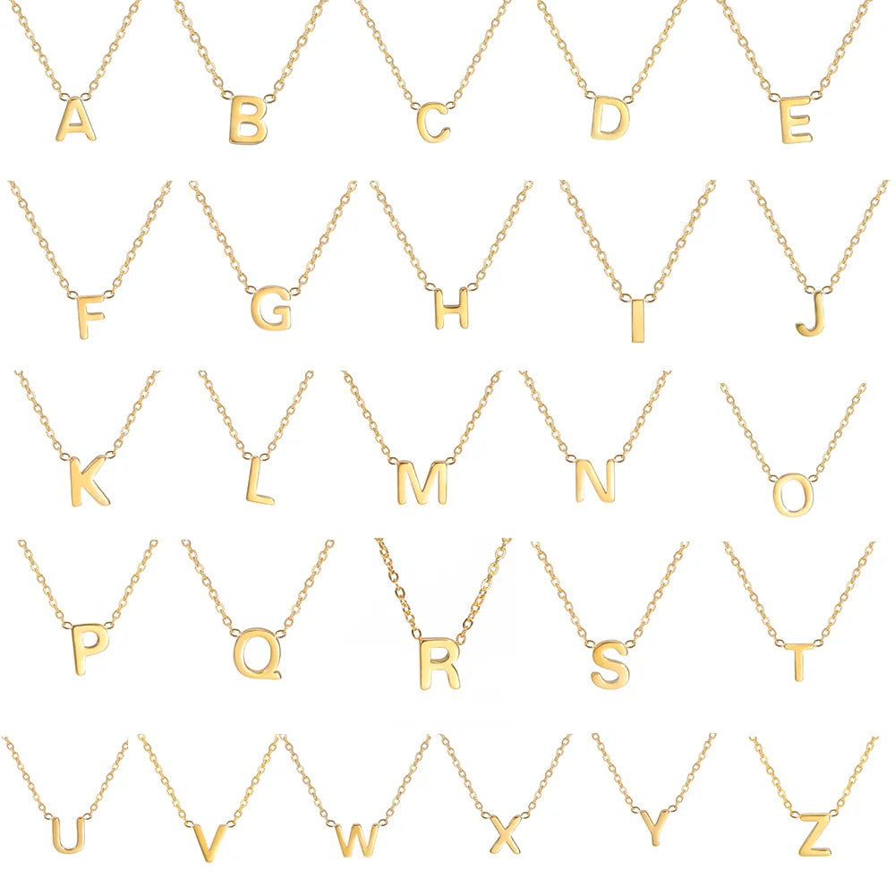 Brilliant Alphabet Pendant Necklace