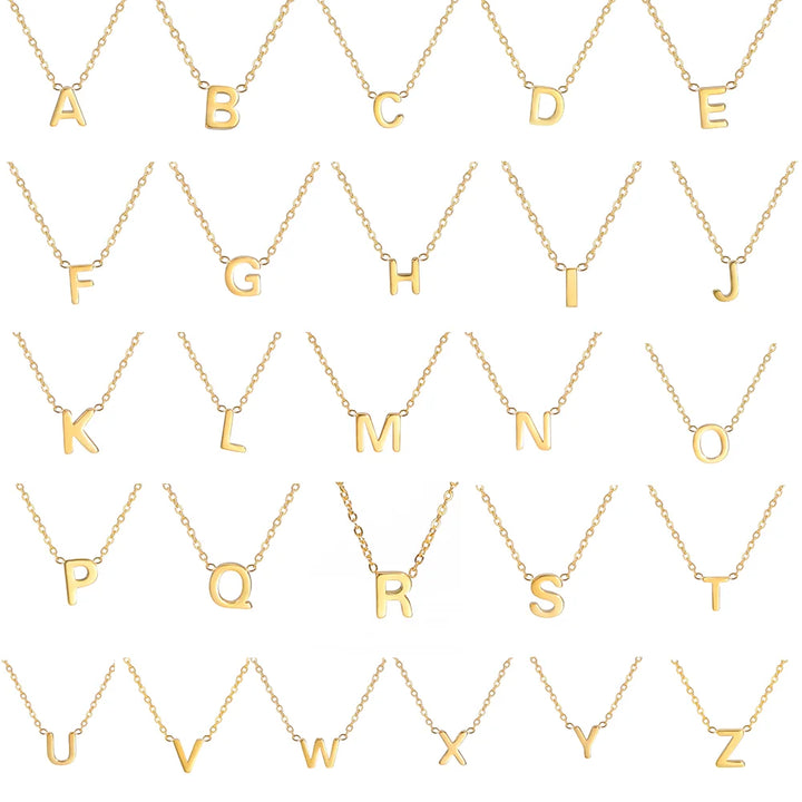 Brilliant Alphabet Pendant Necklace