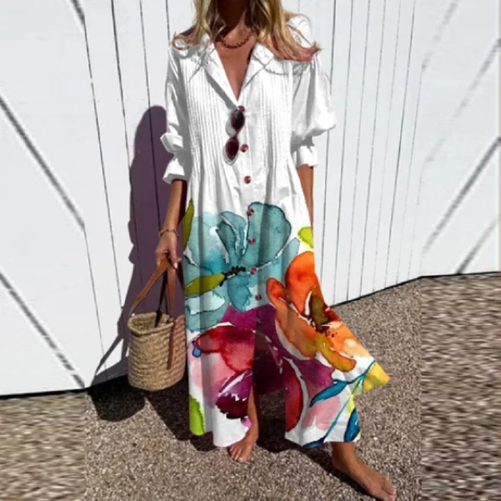 The Evie Bloom™ | Flowing Floral Maxi