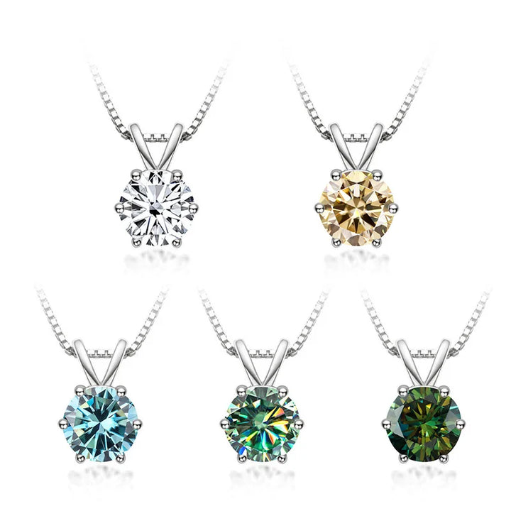 Elegant Solitaire Necklace in Moissanite
