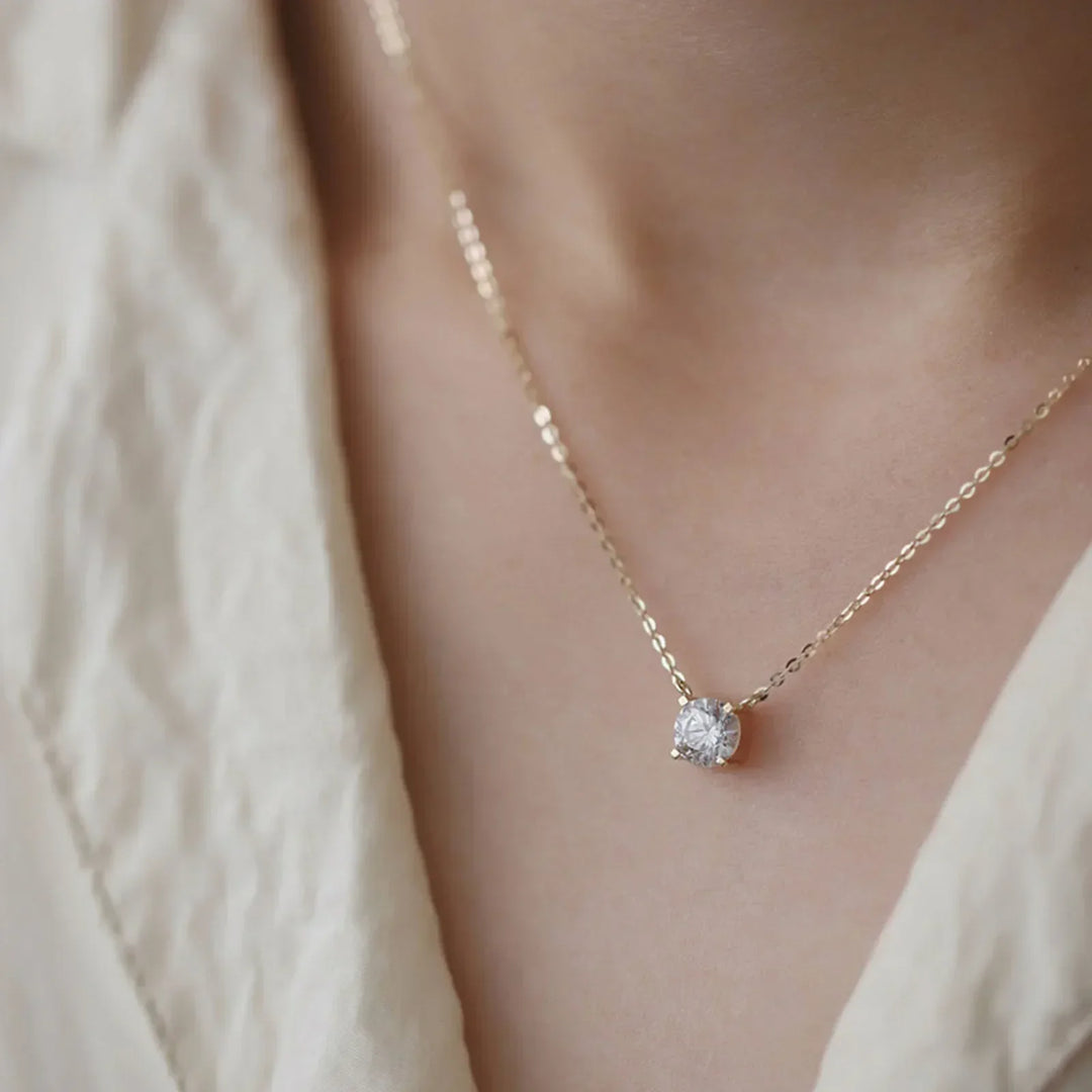 Gold-Plated Zircon Necklace