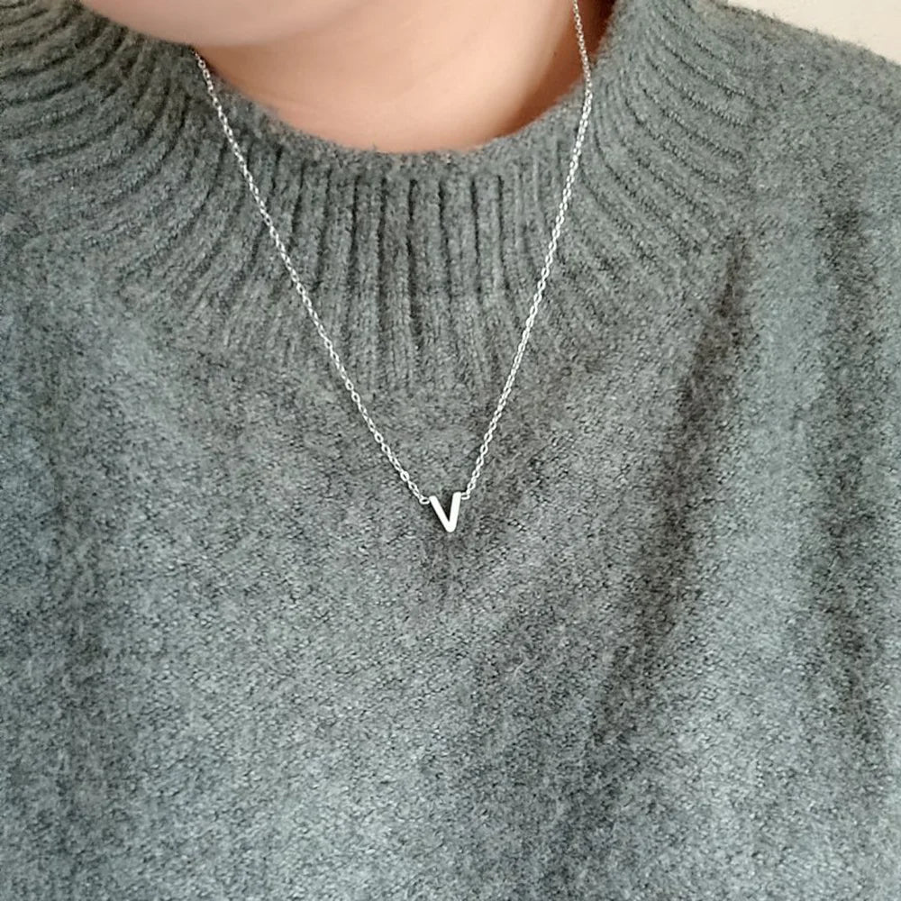Brilliant Alphabet Pendant Necklace