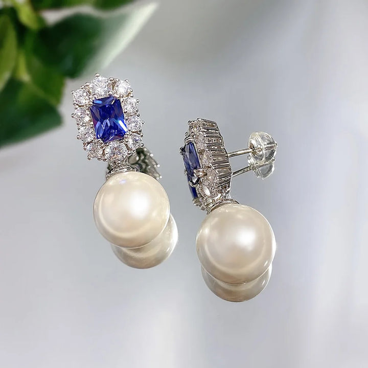 Elowyn Marquart Pearl & Sapphire Earrings