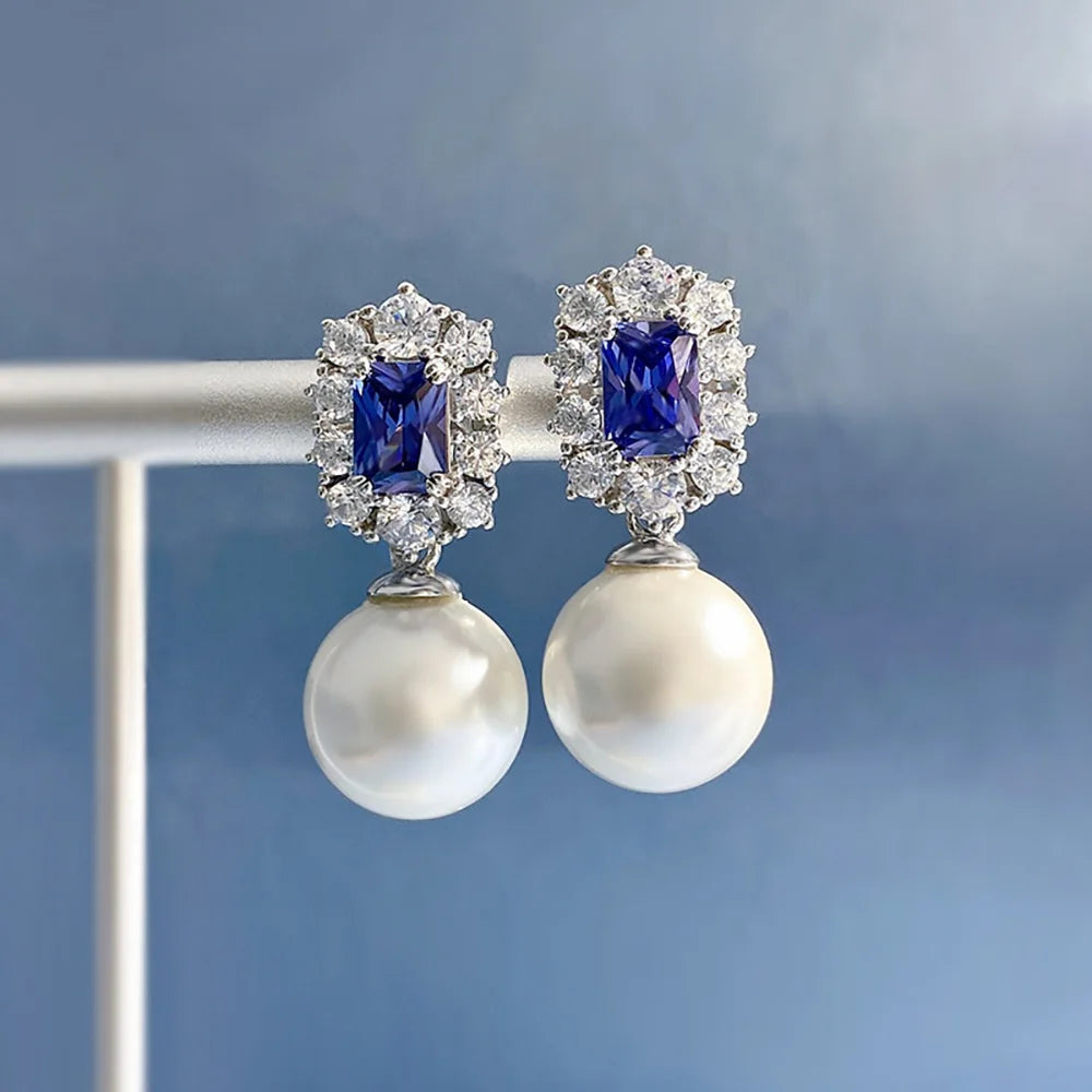 Elowyn Marquart Pearl & Sapphire Earrings