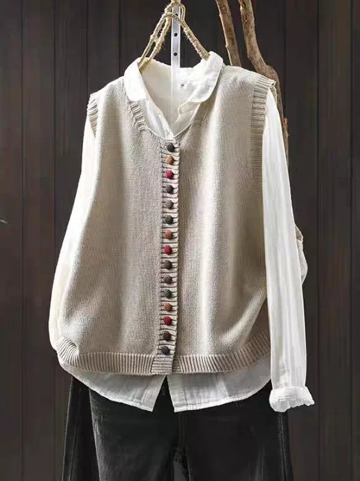Rowen™ | Heritage Button Knit Vest