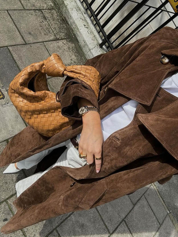 Amelia™ | Luxe Suede Trench Coat