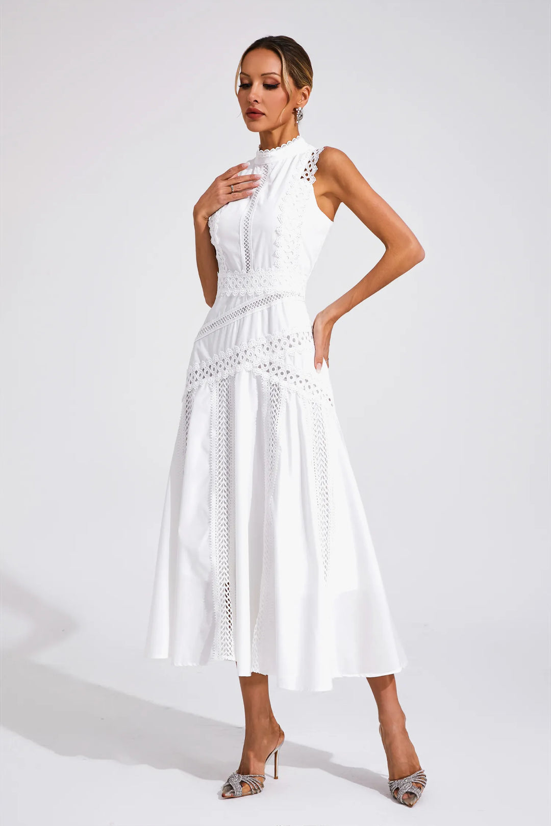 Lisette Sleeveless Lace Dress