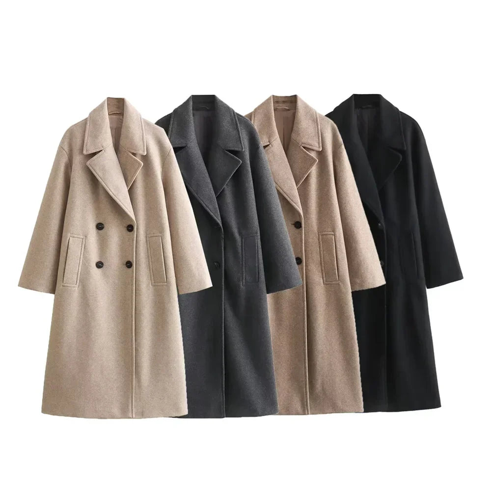 The Eleanor™ | Elegant Wool-Blend Winter Coat