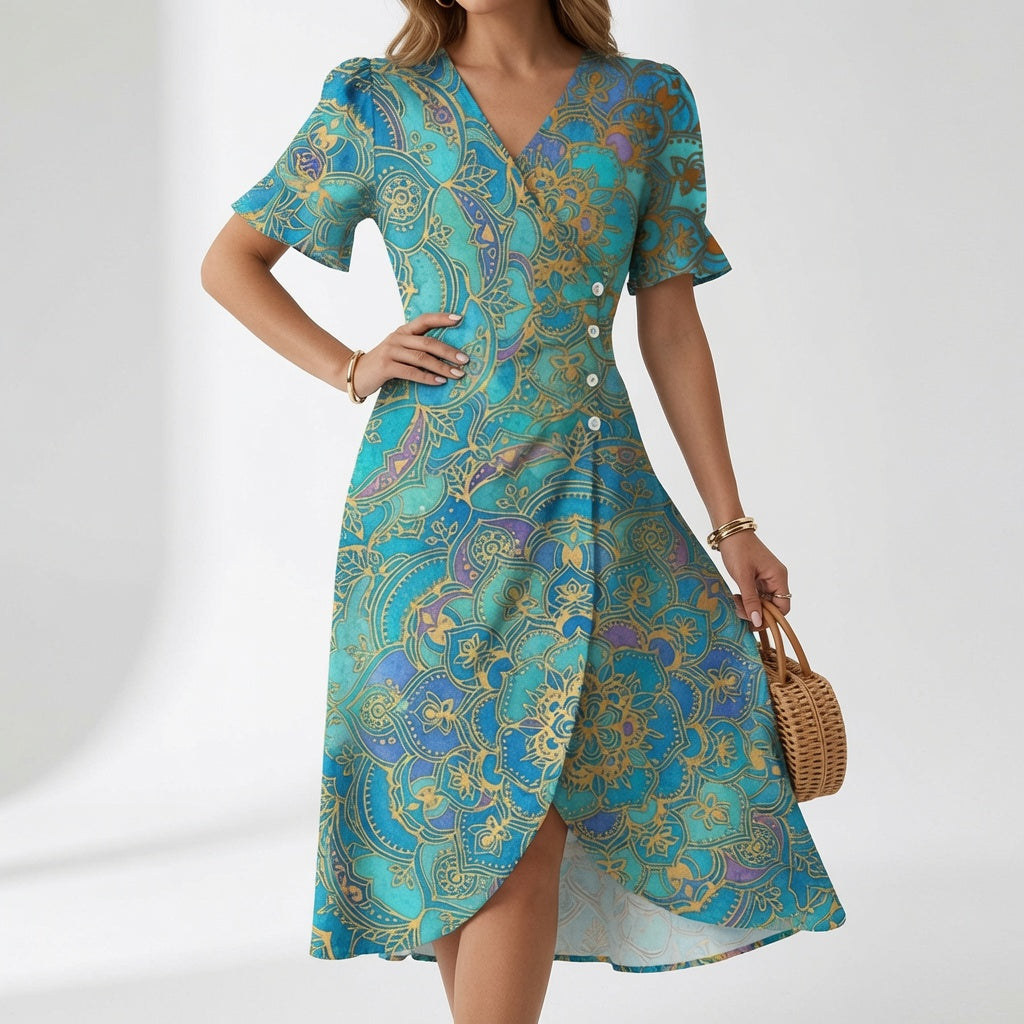 Lillian Ashcroft™ | Graceful Floral Midi Dress
