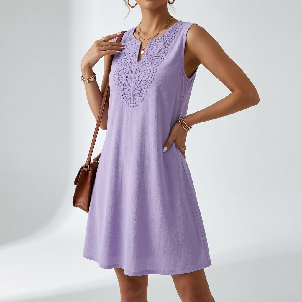 Clara Whitmore™ | Breezy Embroidered Dress