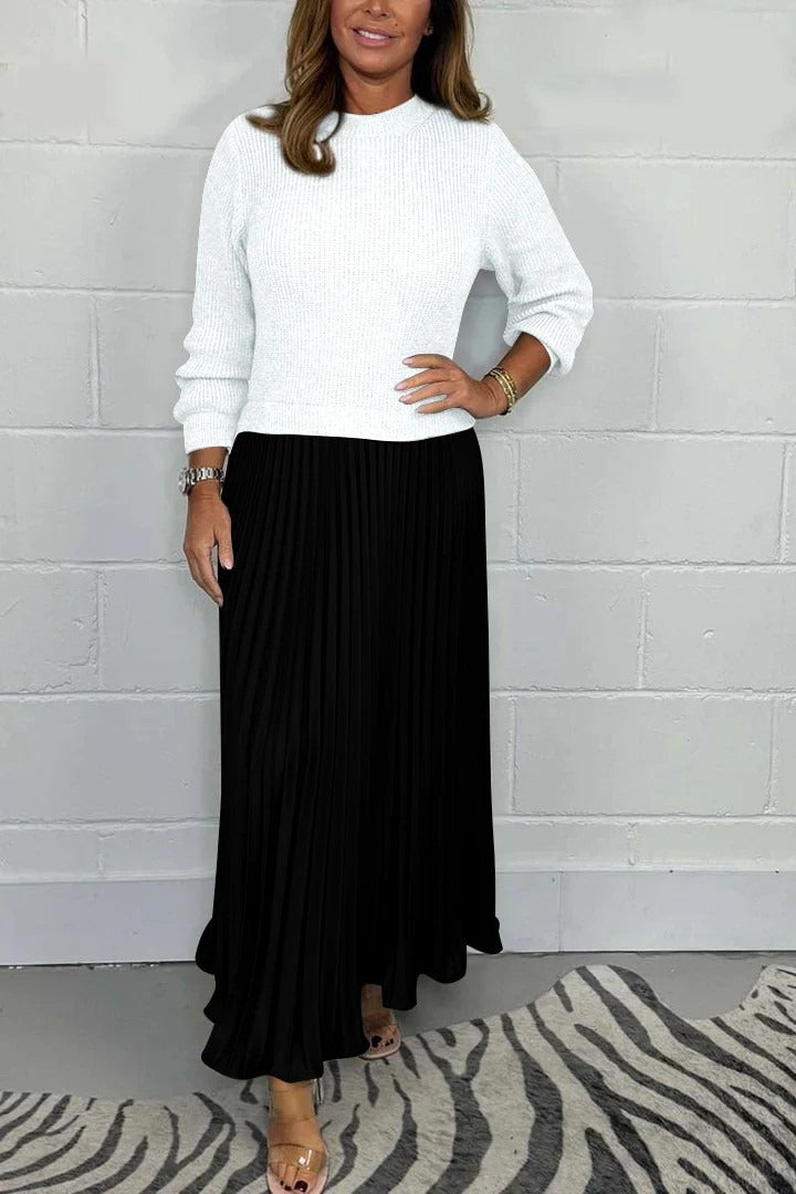Amélia Luxe™ | Pleated Knit Dress