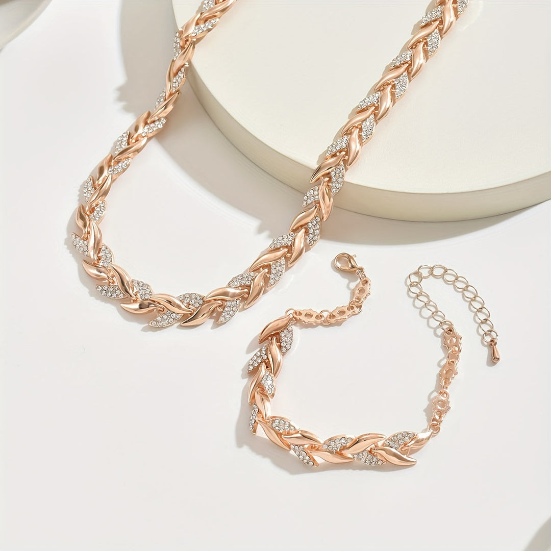 Chic glass and rhinestone fish tail set