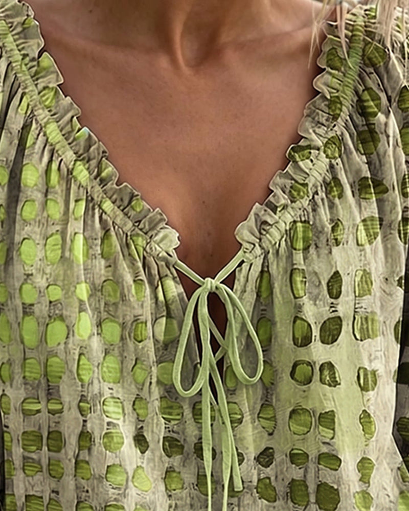 Sophia Sinclair™ | Airy Lace-Up Blouse