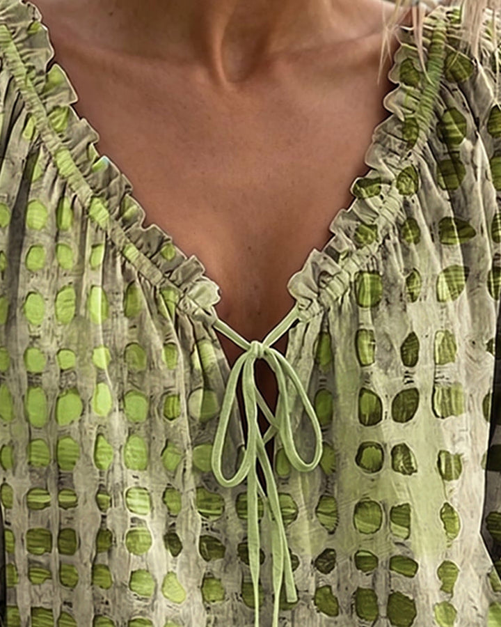 Sophia Sinclair™ | Airy Lace-Up Blouse