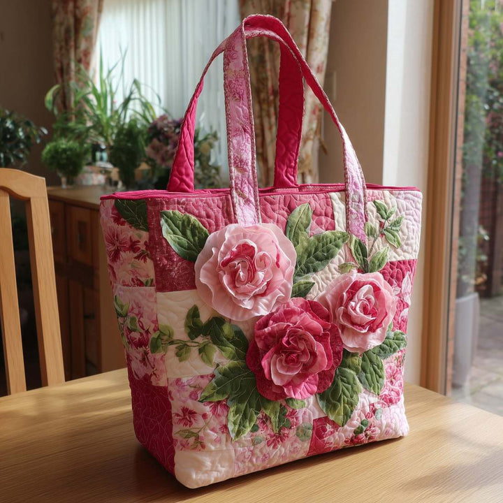 Florina™ | Vintage 3D Flower Art Tote