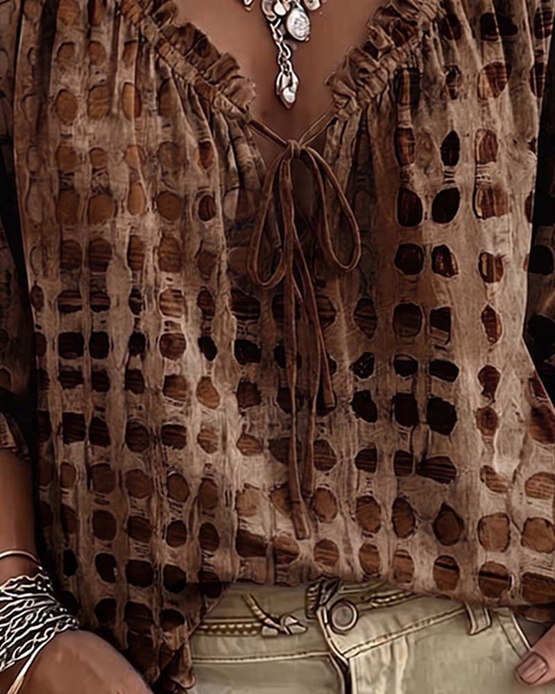 Sophia Sinclair™ | Airy Lace-Up Blouse